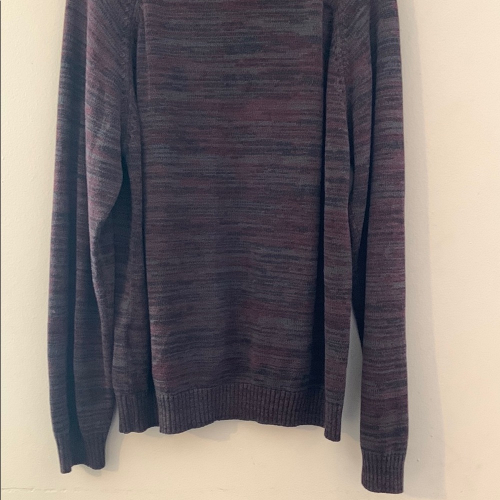 GUESS Henley Knit Sweater Men's Size XL Long Sleeve Burgundy Pullover Casual - Picture 8 of 8